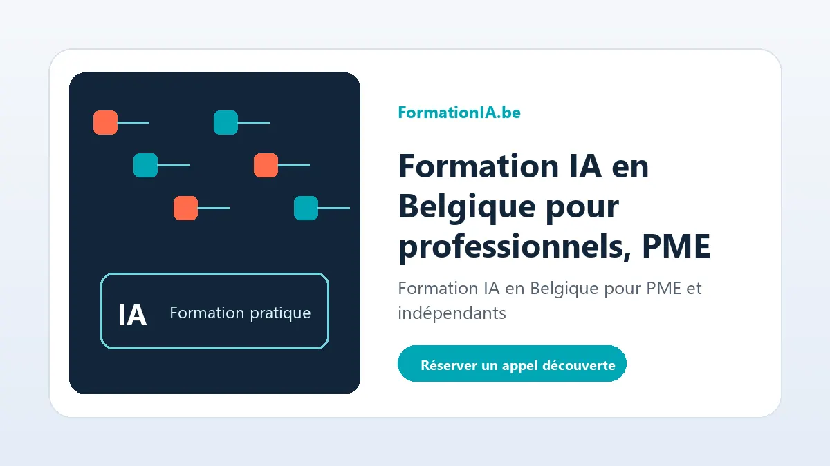 Formation IA en Belgique pour professionnels, PME et indépendants Formation IA en Belgique pour PME et indépendants