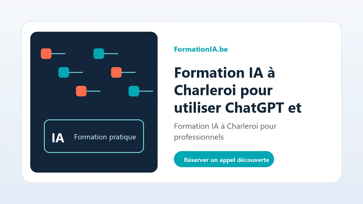 Formation IA à Charleroi pour professionnels