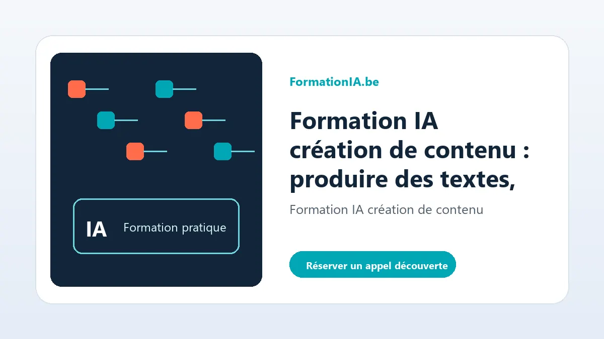 Formation IA création de contenu : produire des textes, idées et supports plus efficacement Formation IA création de contenu