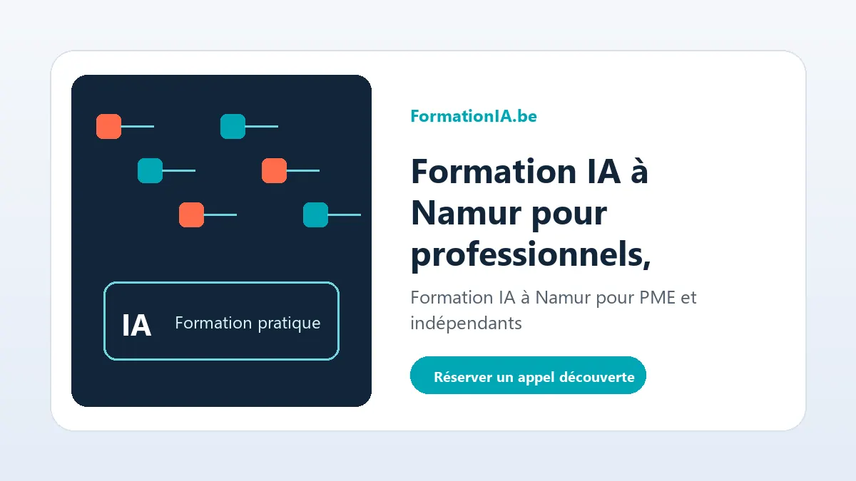 Formation IA à Namur pour PME et indépendants